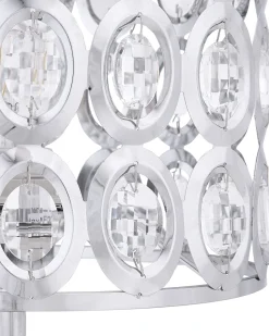 Candeeiro De Mesa Em Metal Cromado E Cristal De Acrilico Tenna