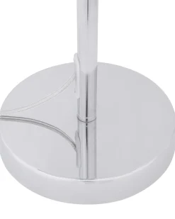 Candeeiro De Mesa Em Metal Cromado E Cristal De Acrilico Tenna