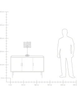 Candeeiro De Mesa Em Metal Cromado E Cristal De Acrilico Tenna
