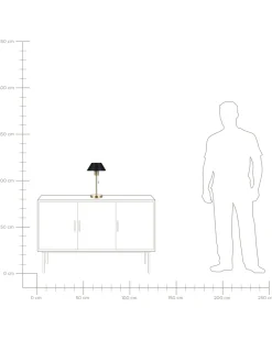 Candeeiro De Mesa Em Metal Dourado E Preto 37 Cm Caparo