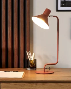 Candeeiro De Mesa Em Metal Laranja 51 Cm Rimava