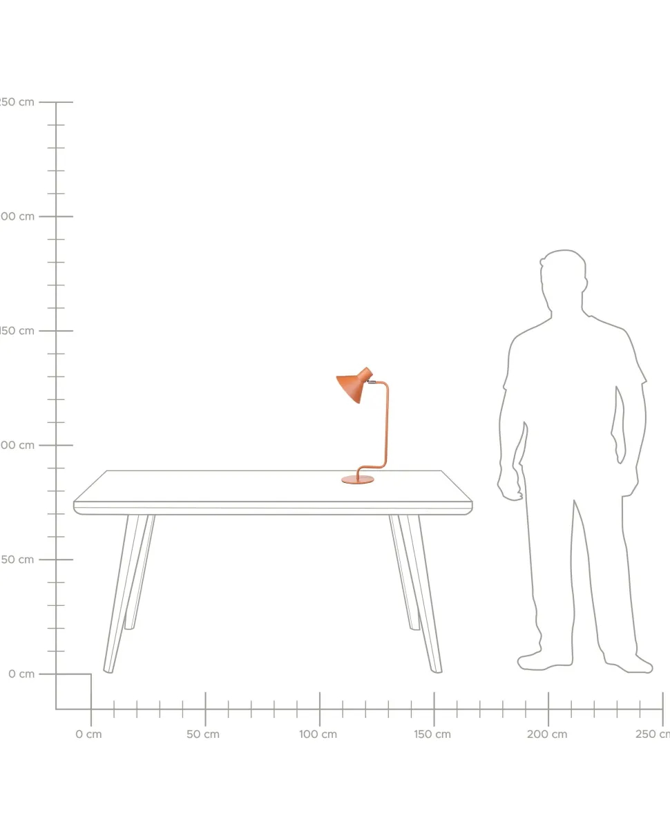 Candeeiro De Mesa Em Metal Laranja 51 Cm Rimava