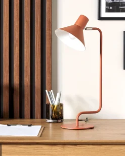 Candeeiro De Mesa Em Metal Laranja 51 Cm Rimava