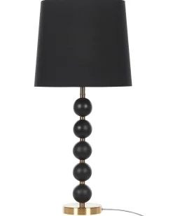 Candeeiro De Mesa Em Metal Preto E Dourado Assonet