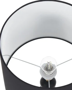 Candeeiro De Mesa Em Metal Preto E Dourado Assonet