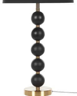 Candeeiro De Mesa Em Metal Preto E Dourado Assonet