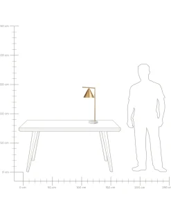 Candeeiro De Mesa Em Metal Dourado 65 Cm Mocal