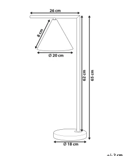Candeeiro De Mesa Em Metal Dourado 65 Cm Mocal