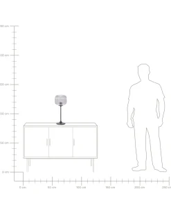 Candeeiro De Mesa Em Metal Preto E Cinzento Tosna