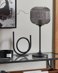 Candeeiro De Mesa Em Metal Preto E Cinzento Tosna