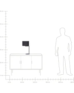 Candeeiro De Mesa Em Metal Preto Baldwin