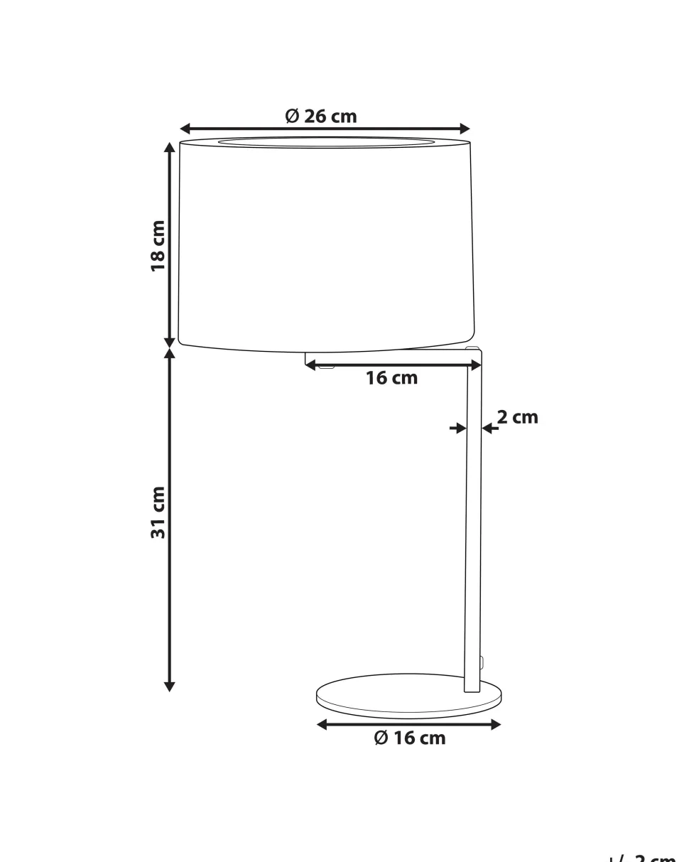 Candeeiro De Mesa Em Metal Preto Baldwin