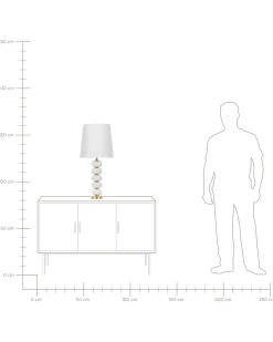 Candeeiro De Mesa Em Metal Branco E Dourado Frio