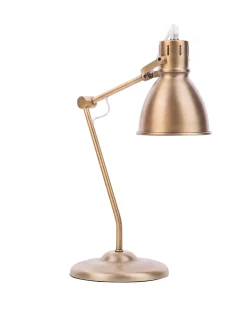 Candeeiro De Mesa Em Metal Dourado Monsan