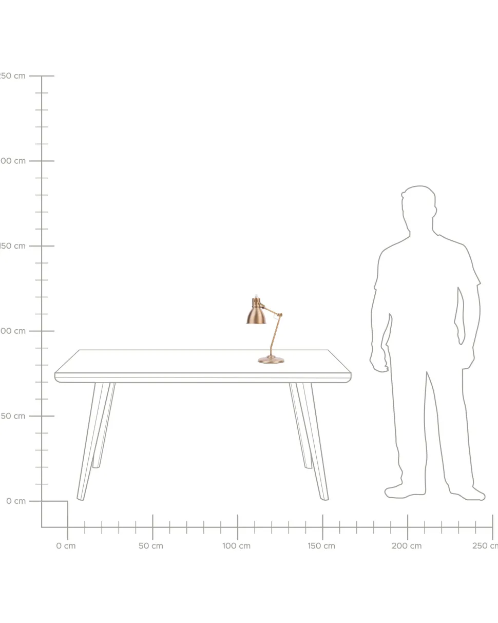 Candeeiro De Mesa Em Metal Dourado Monsan