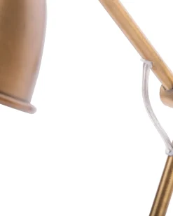 Candeeiro De Mesa Em Metal Dourado Monsan