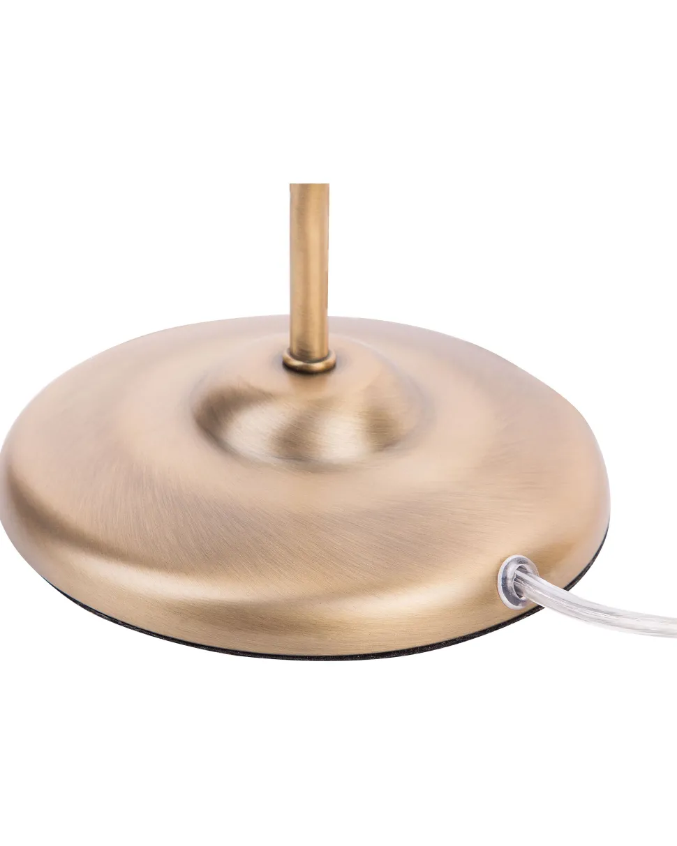 Candeeiro De Mesa Em Metal Dourado Monsan