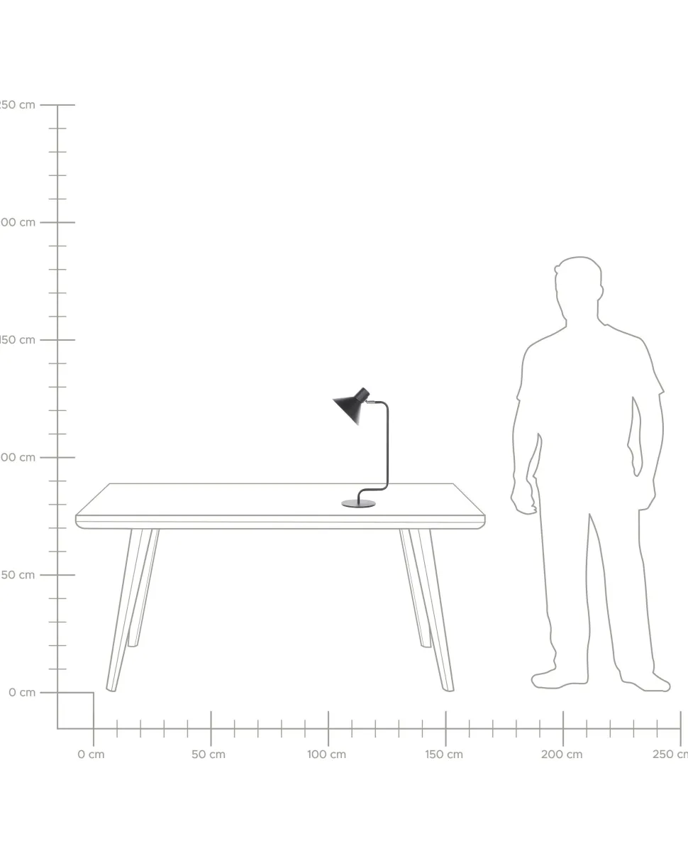 Candeeiro De Mesa Em Metal Preto 51 Cm Rimava