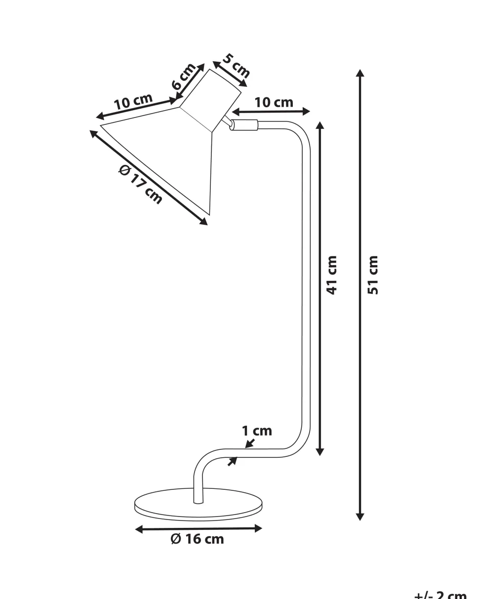Candeeiro De Mesa Em Metal Preto 51 Cm Rimava