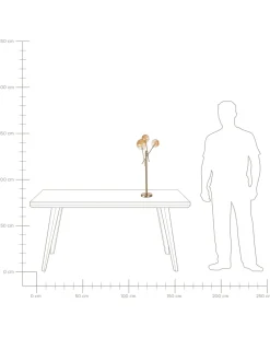 Candeeiro De Mesa Em Metal Dourado 70 Cm Tamesi