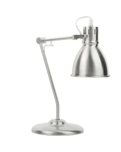 Candeeiro De Mesa Em Metal Prateado Monsan