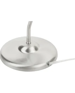 Candeeiro De Mesa Em Metal Prateado Monsan