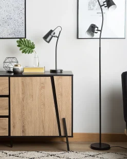 Candeeiro De Mesa Em Metal Preto Flint