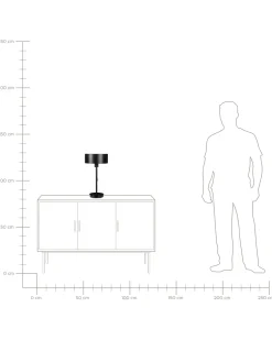 Candeeiro De Mesa Em Metal Preto Com Entrada Usb 47 Cm Aripo