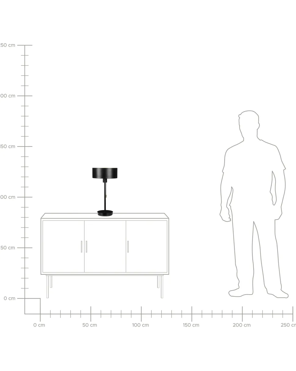 Candeeiro De Mesa Em Metal Preto Com Entrada Usb 47 Cm Aripo