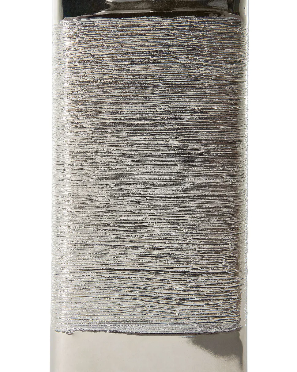 Candeeiro De Mesa Em Porcelana Com Formato Retangular E Cor Cinzenta Onyx