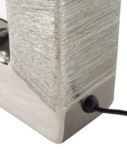 Candeeiro De Mesa Em Porcelana Com Formato Retangular E Cor Cinzenta Onyx