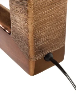 Candeeiro De Mesa Em Porcelana Com Formato Retangular E Cor Castanha Onyx