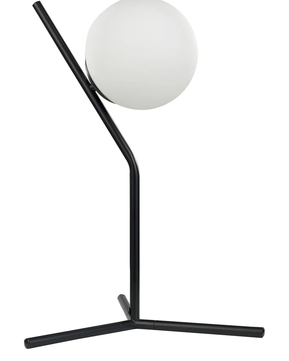 Candeeiro De Mesa Em Vidro Preto 45 Cm Wapiti