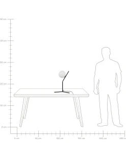 Candeeiro De Mesa Em Vidro Preto 45 Cm Wapiti