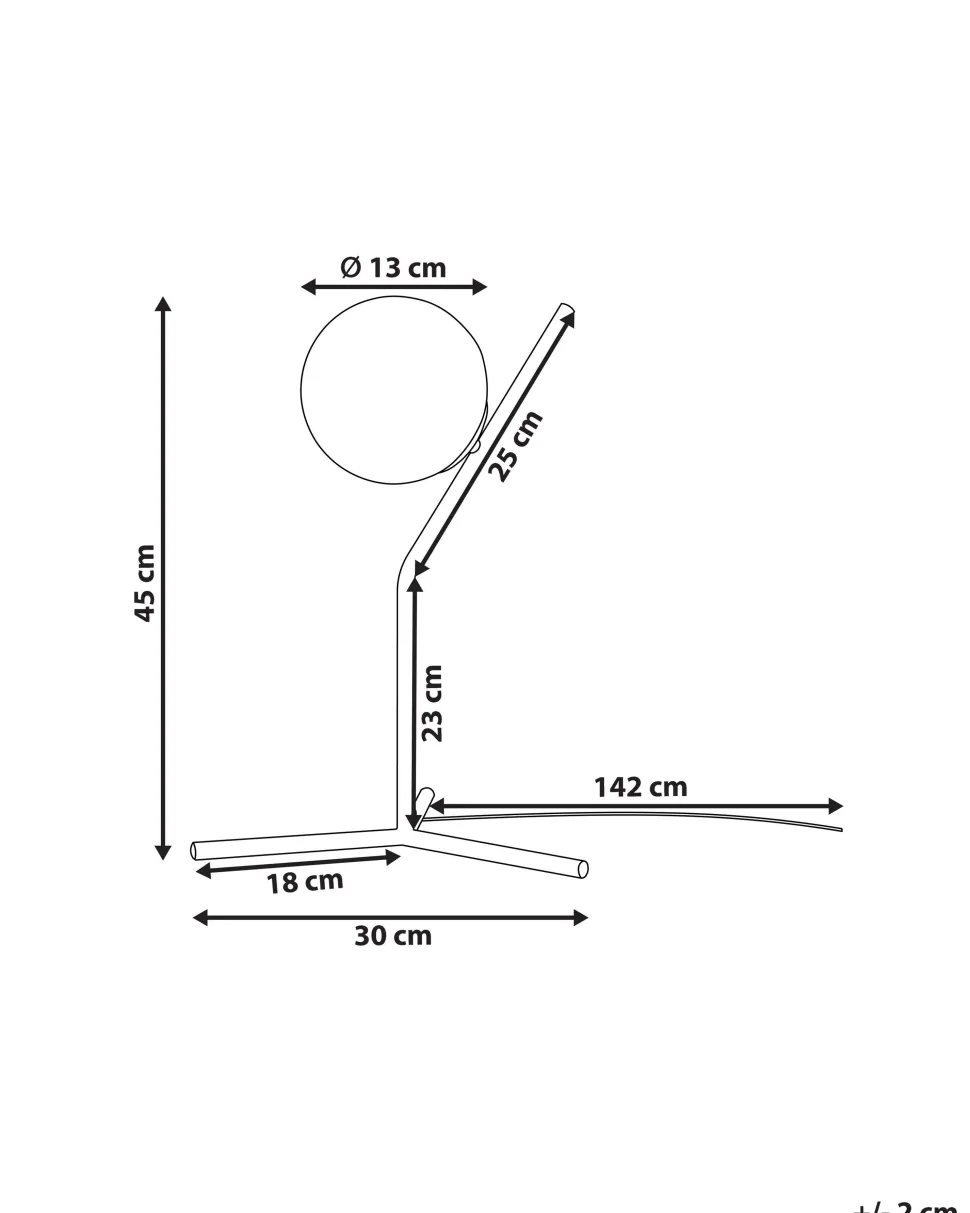 Candeeiro De Mesa Em Vidro Preto 45 Cm Wapiti