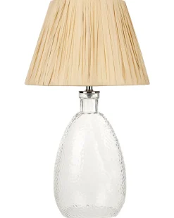 Candeeiro De Mesa Em Vidro Transparente 54 Cm Blanco