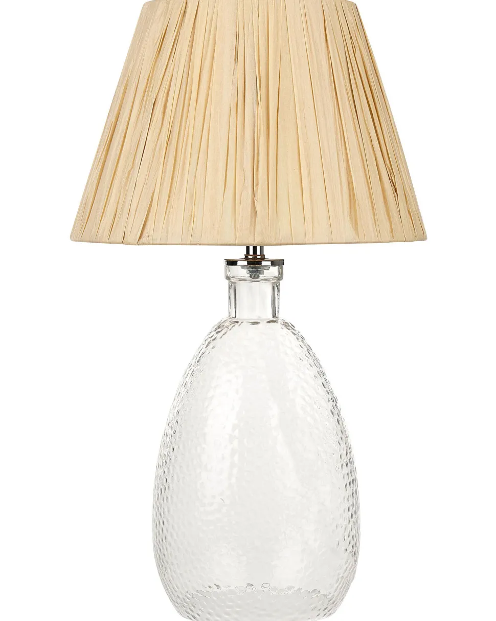 Candeeiro De Mesa Em Vidro Transparente 54 Cm Blanco