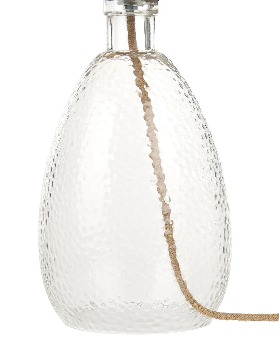 Candeeiro De Mesa Em Vidro Transparente 54 Cm Blanco