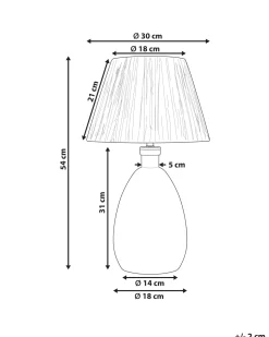 Candeeiro De Mesa Em Vidro Transparente 54 Cm Blanco