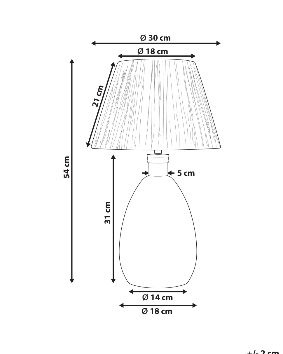 Candeeiro De Mesa Em Vidro Transparente 54 Cm Blanco