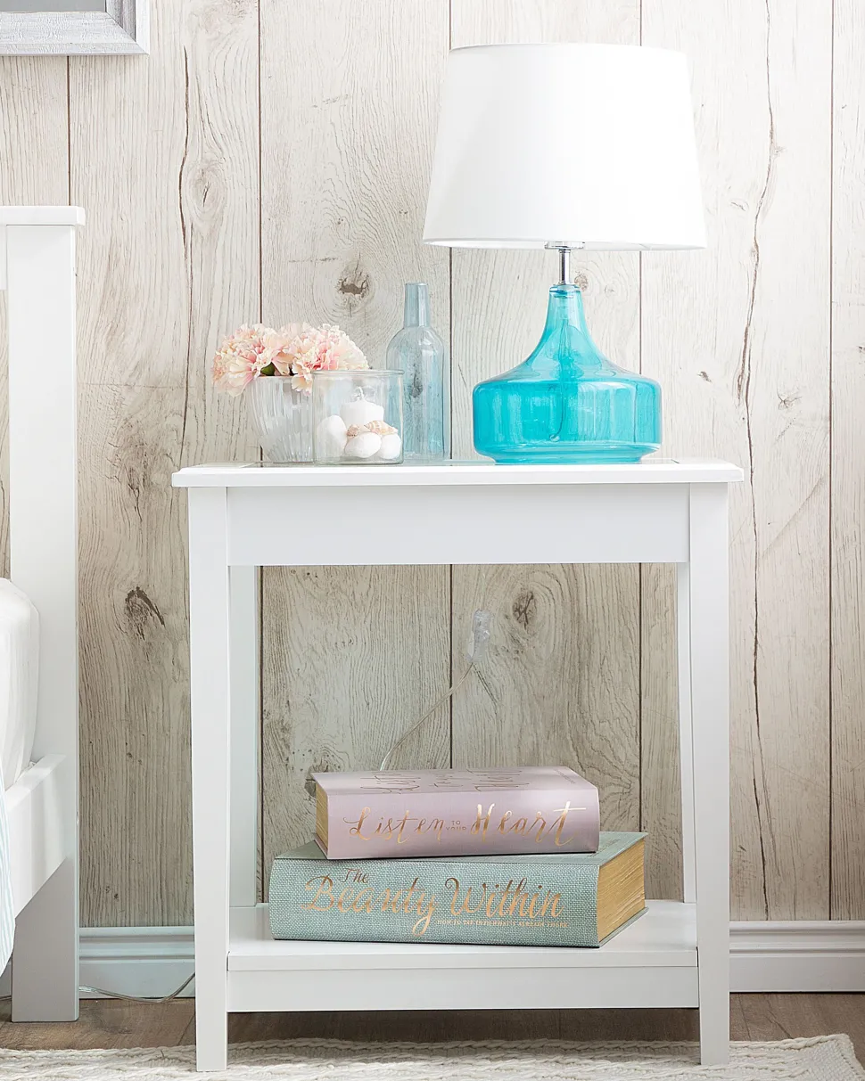 Candeeiro De Mesa Em Vidro Azul Erzen