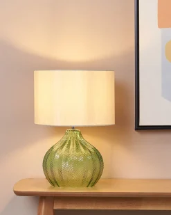 Candeeiro De Mesa Em Vidro Verde 41 Cm Keila