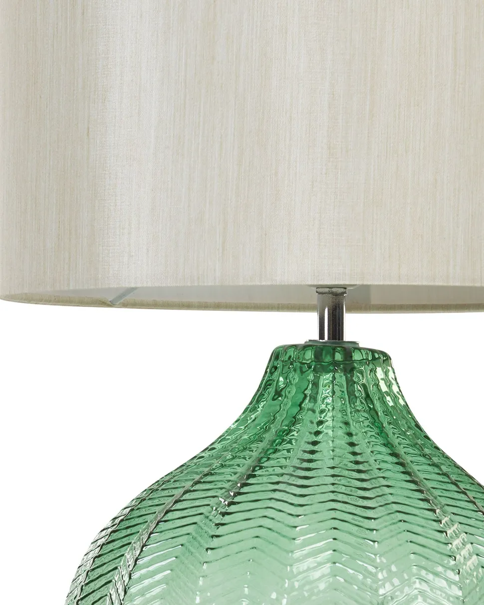 Candeeiro De Mesa Em Vidro Verde 41 Cm Keila