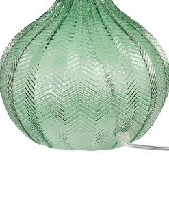 Candeeiro De Mesa Em Vidro Verde 41 Cm Keila