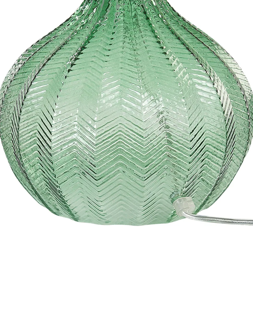 Candeeiro De Mesa Em Vidro Verde 41 Cm Keila