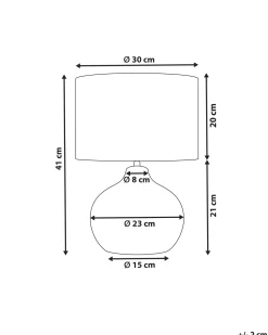 Candeeiro De Mesa Em Vidro Verde 41 Cm Keila