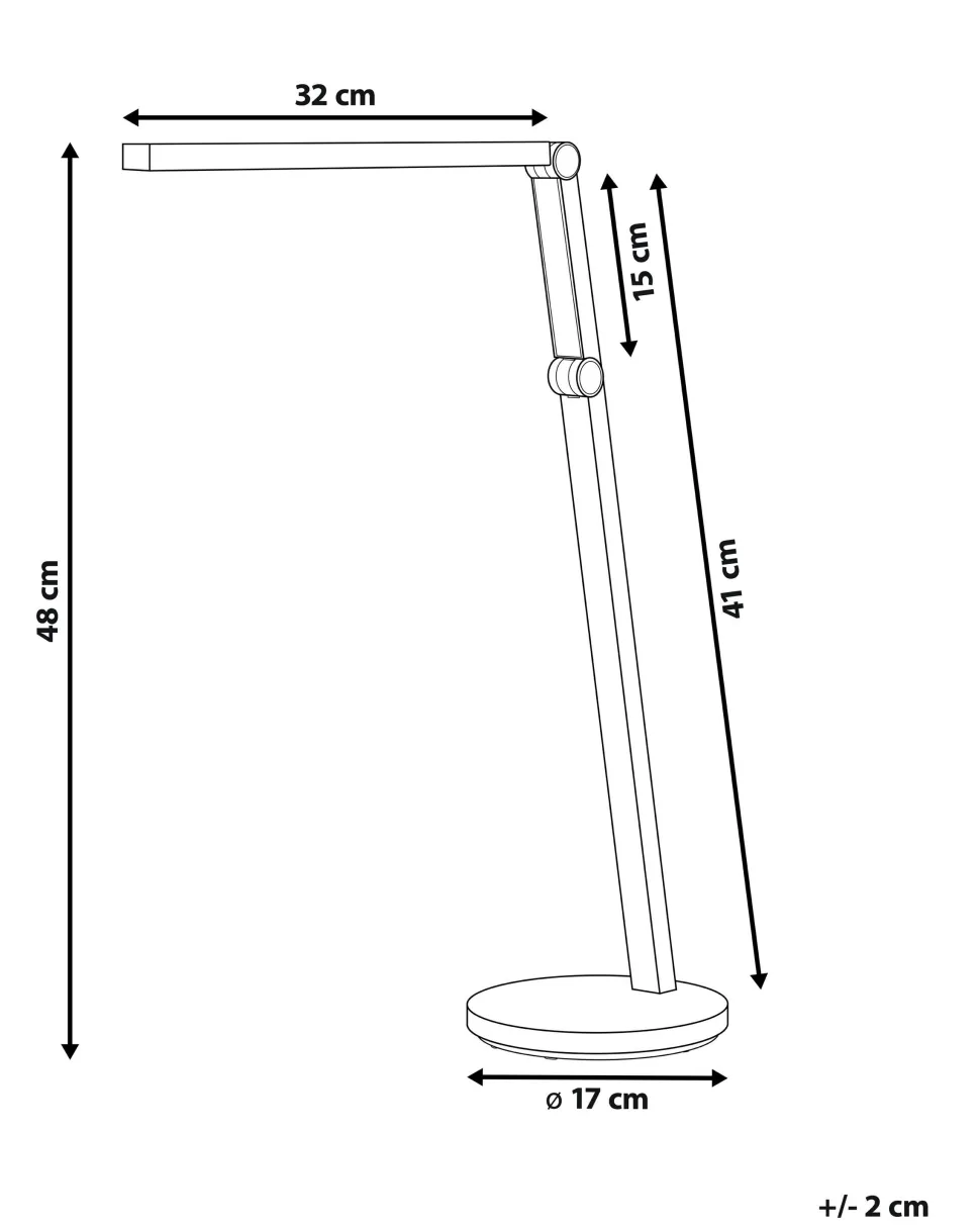 Candeeiro De Mesa Led Branco 48 Cm Dorado