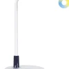 Candeeiro De Mesa Led Branco E Prateado Columba