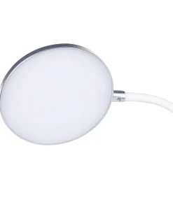 Candeeiro De Mesa Led Branco E Prateado Columba