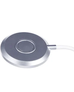 Candeeiro De Mesa Led Branco E Prateado Columba